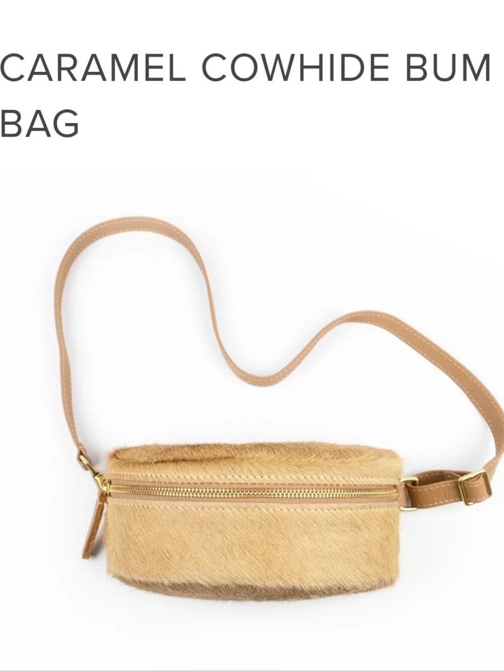 Primecut Caramel Cowhide Bum Bag Leather Crossbody Belt Bag Portland
